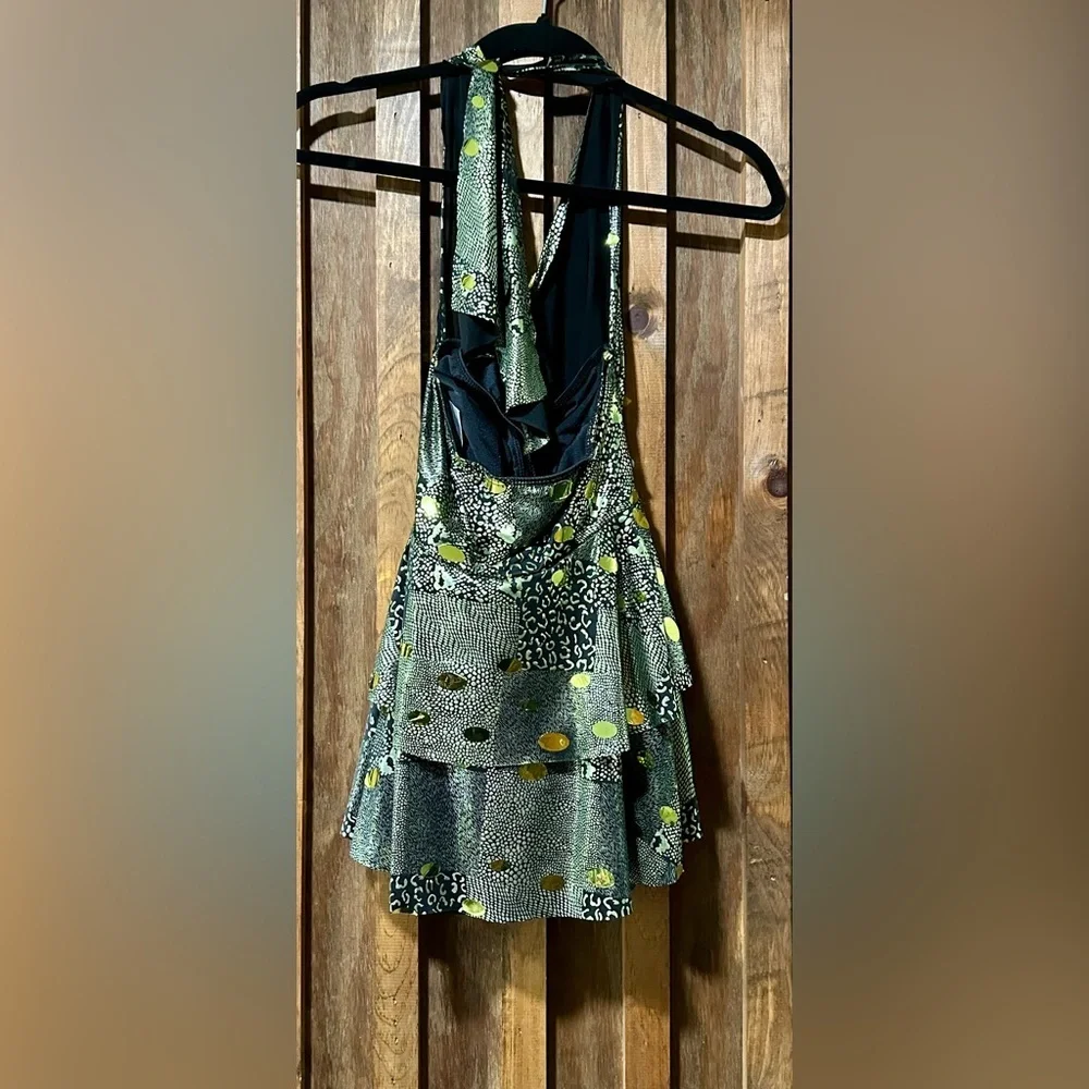 Revolution Black and Green Dance Costume (Kids or Small Adults)
